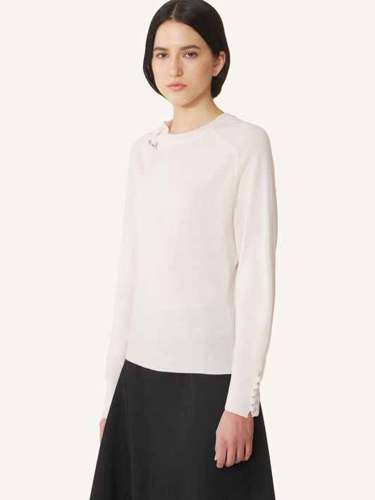 Lanvin PIERCING DETAIL SHORT JUMPER Vanille RWPO0064K129H26