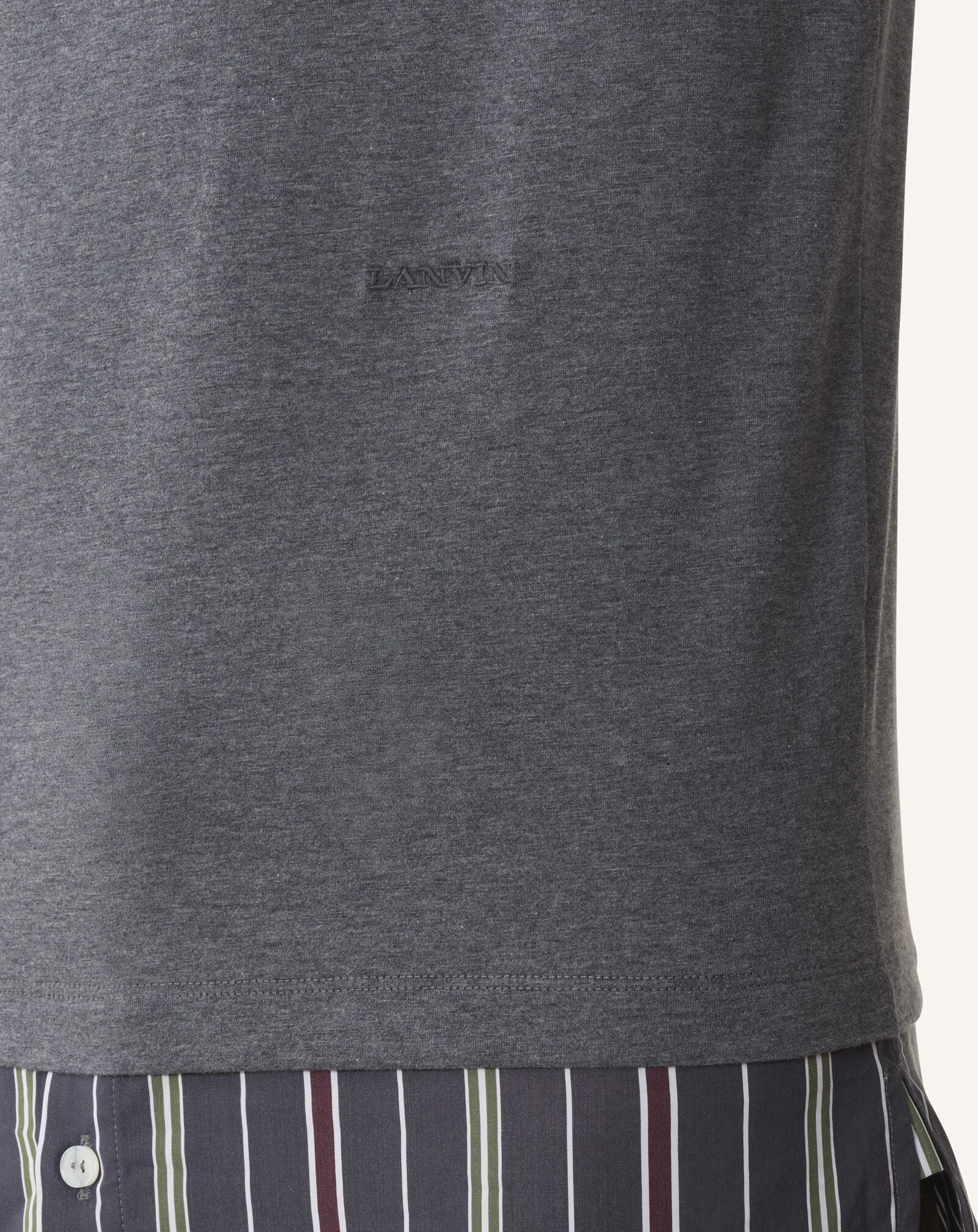 Lanvin SHIRT DETAIL T-SHIRT Charcoal RMTS0412J060A26