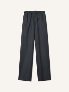 FLUID WOOL FLANNEL TROUSERS Lanvin FLUID WOOL FLANNEL TROUSERS Charcoal RMTR00286383A26