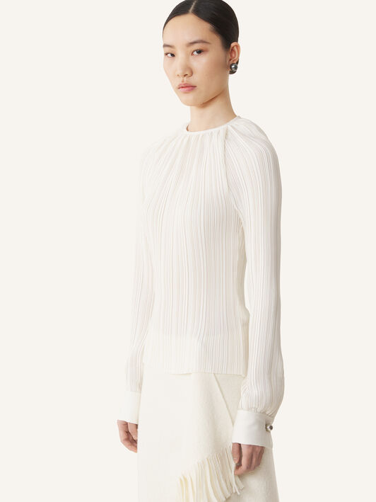CHARMEUSE PLEATED TOP Lanvin CHARMEUSE PLEATED TOP Milk RWTO00066413A26