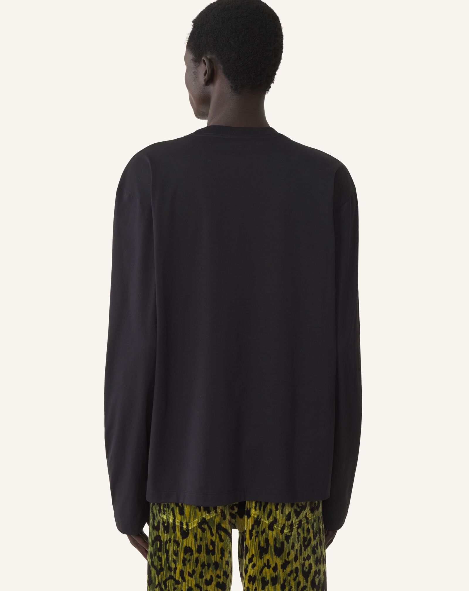 Lanvin M&D LOGO LONG-SLEEVE T-SHIRT Black RMTS0052J040A26
