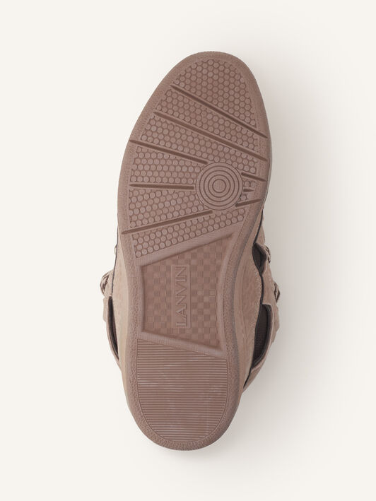 Lanvin SNEAKERS CURB EN CUIR EFFET DINO Beige/Marron FUSKDK12DINOA26