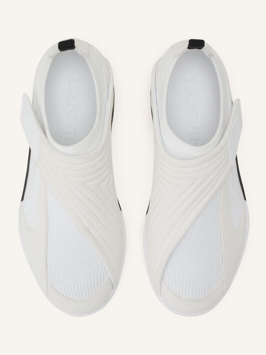 SNEAKERS LNV1 EN MAILLE ET DAIM Lanvin SNEAKERS LNV1 EN MAILLE ET DAIM Blanc/Noir FUSKDK0IKNSUE26