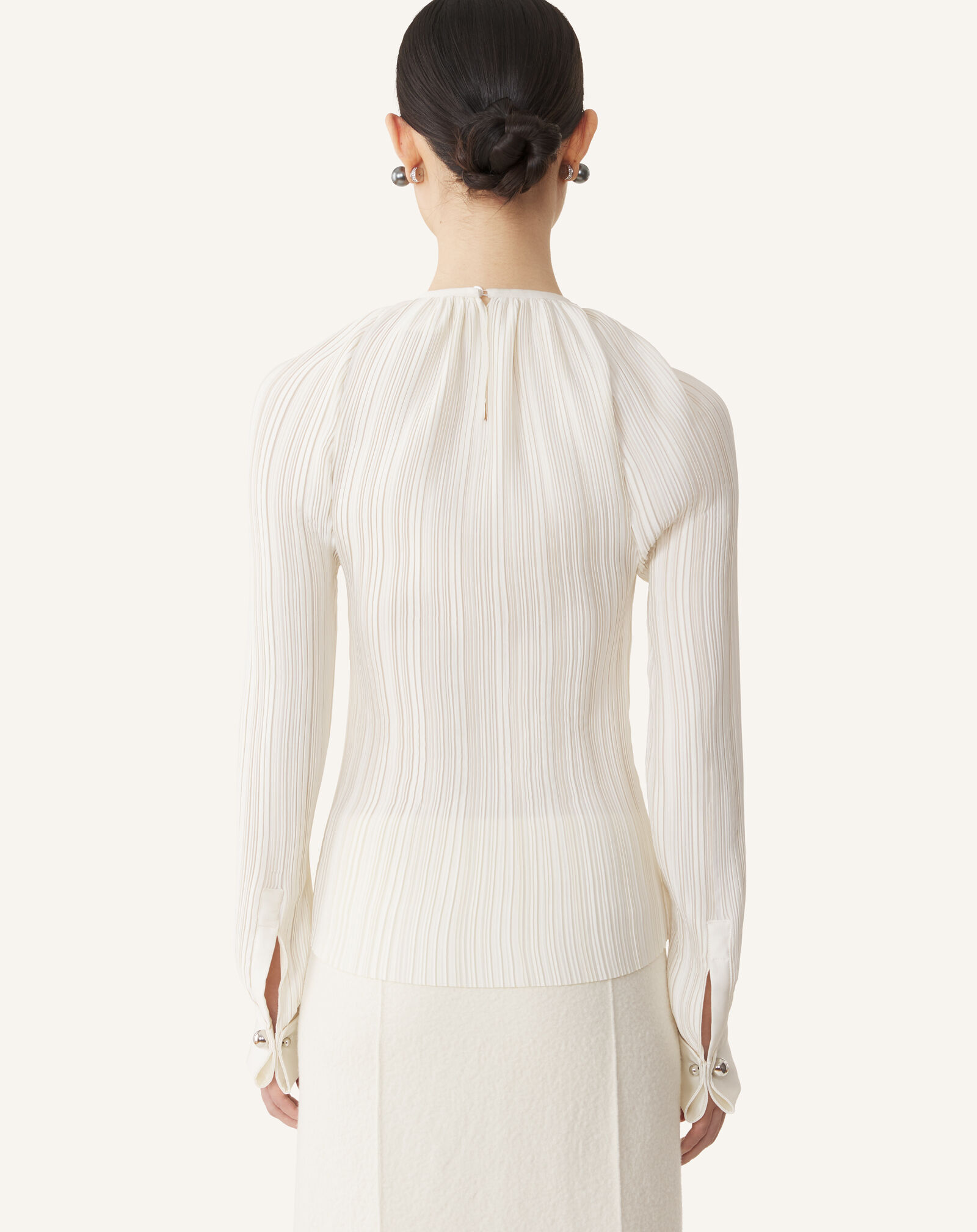 CHARMEUSE PLEATED TOP Lanvin CHARMEUSE PLEATED TOP Milk RWTO00066413A26