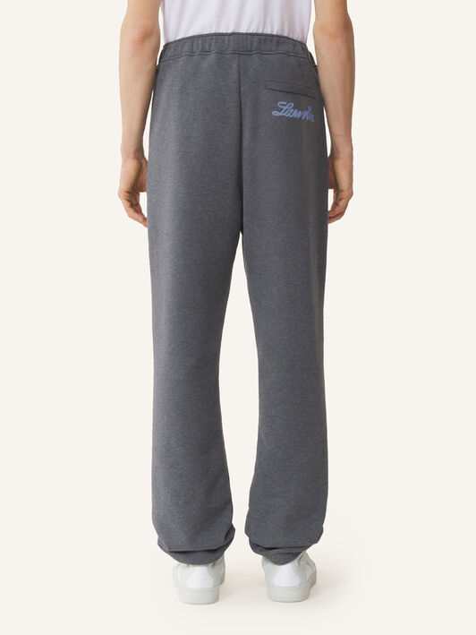 PANTALÓN JOGGING LANVIN RIBBON DE ALGODÓN Y CACHEMIRA Lanvin PANTALÓN JOGGING LANVIN RIBBON DE ALGODÓN Y CACHEMIRA Antracita RMTR0130F013A26