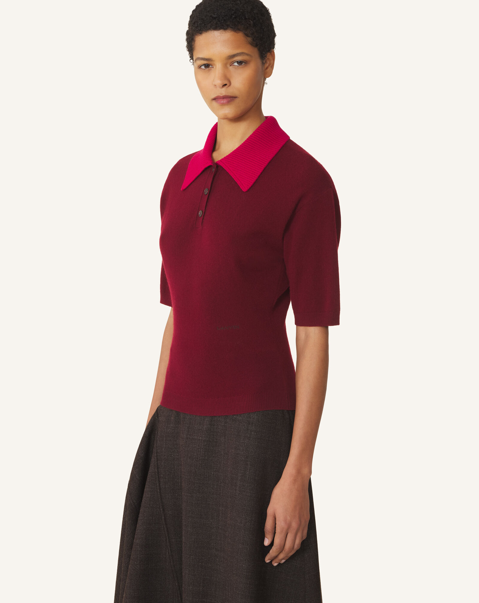CONTRAST COLLAR POLO Lanvin CONTRAST COLLAR POLO Red Win RWPO0053K113H26