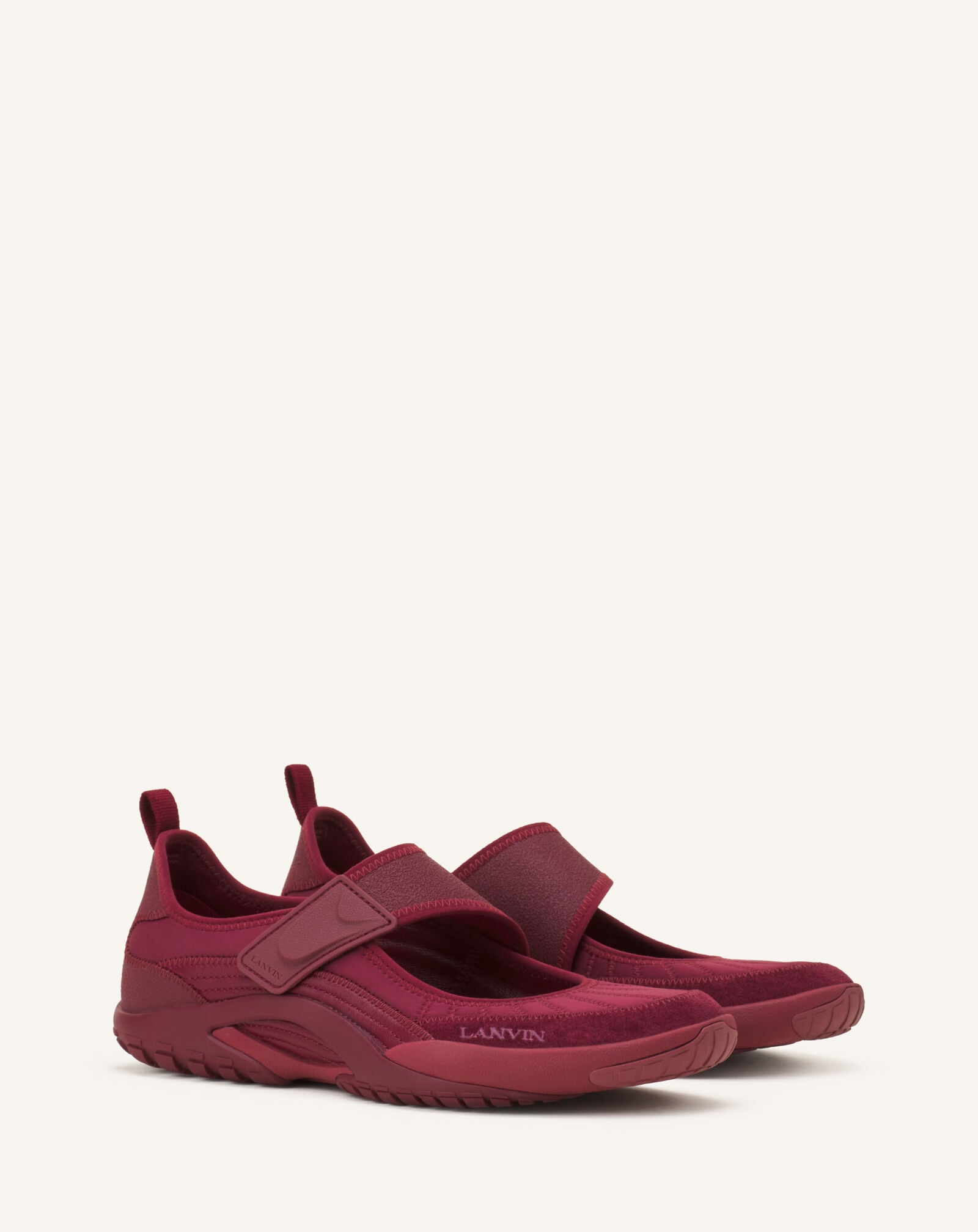 Lanvin SNEAKERS BALLERINES LNV1 EN SCUBA Bordeaux FUSKAK04SCSUH26