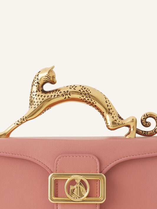 SAC NANO PENCIL CAT EN CUIR Lanvin SAC NANO PENCIL CAT EN CUIR Rose foncé LWBGBR03TOPSE23