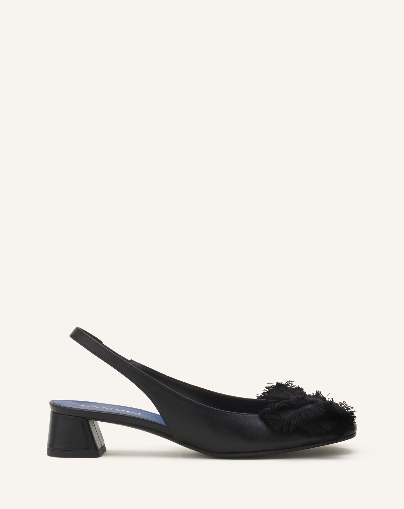 Lanvin SLINGBACK À TALONS BALLERINE EN CUIR Noir FWPUMP1DNAPAA26