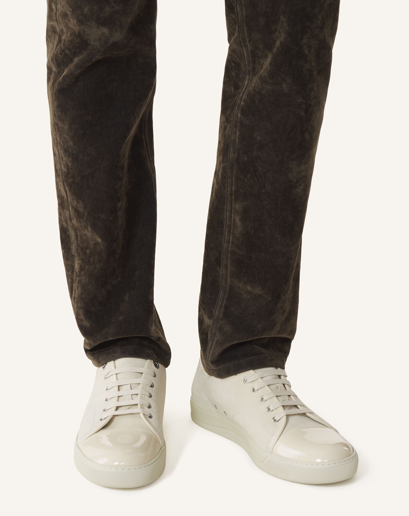 SNEAKERS DBB1 EN CUIR VERNI ET DAIM Lanvin SNEAKERS DBB1 EN CUIR VERNI ET DAIM Beige clair FMSKDBB1VBALP15