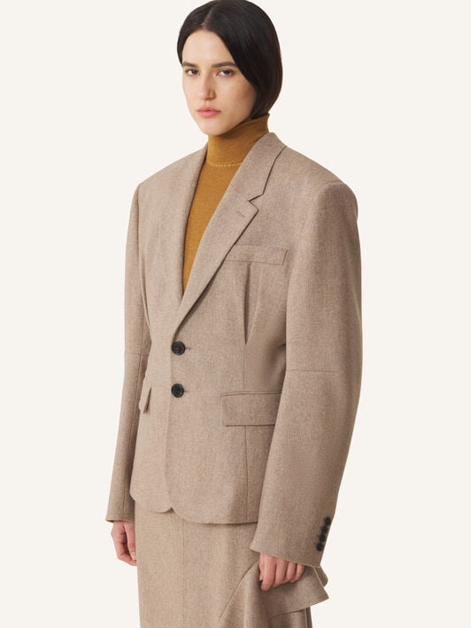 FITTED WAIST JACKET Lanvin FITTED WAIST JACKET Beige Chiné RWJA00506490H26
