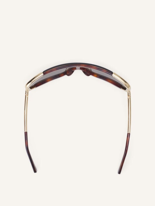 MASK METAL AND ACETATE NOVA Lanvin MASK METAL AND ACETATE NOVA Brown/Gold AWEYTSU2ACMLH26