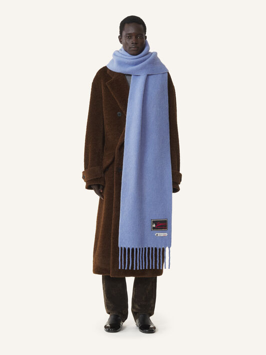 SCIARPA IN LANA CON FRANGE ED ETICHETTA 22 FAUBOURG Lanvin SCIARPA IN LANA CON FRANGE ED ETICHETTA 22 FAUBOURG Blu Chiaro AWSAPSC5WSETA26
