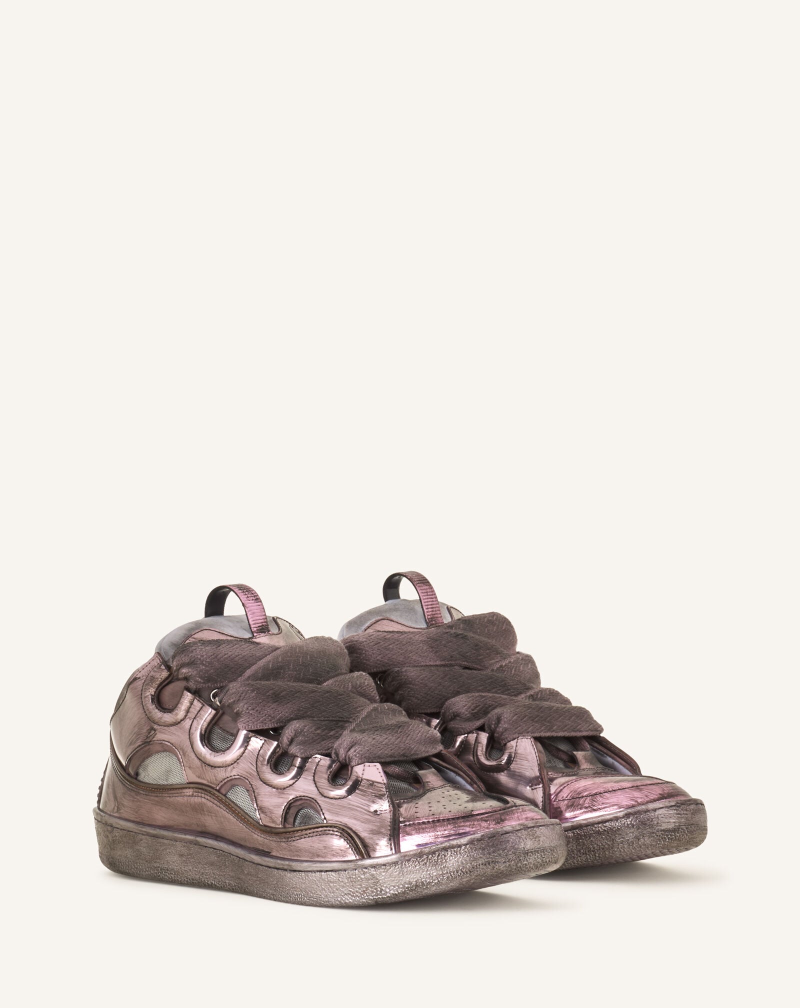 SNEAKER CURB AUS METALLISCHEM TECHNOSTOFF Lanvin SNEAKER CURB AUS METALLISCHEM TECHNOSTOFF Hellrosa FUSKDK12METAA26