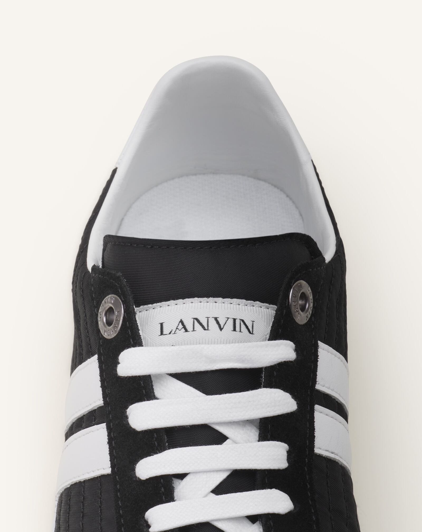 GLEN 2.0 SNEAKERS IN NYLON in Black/White | Lanvin®