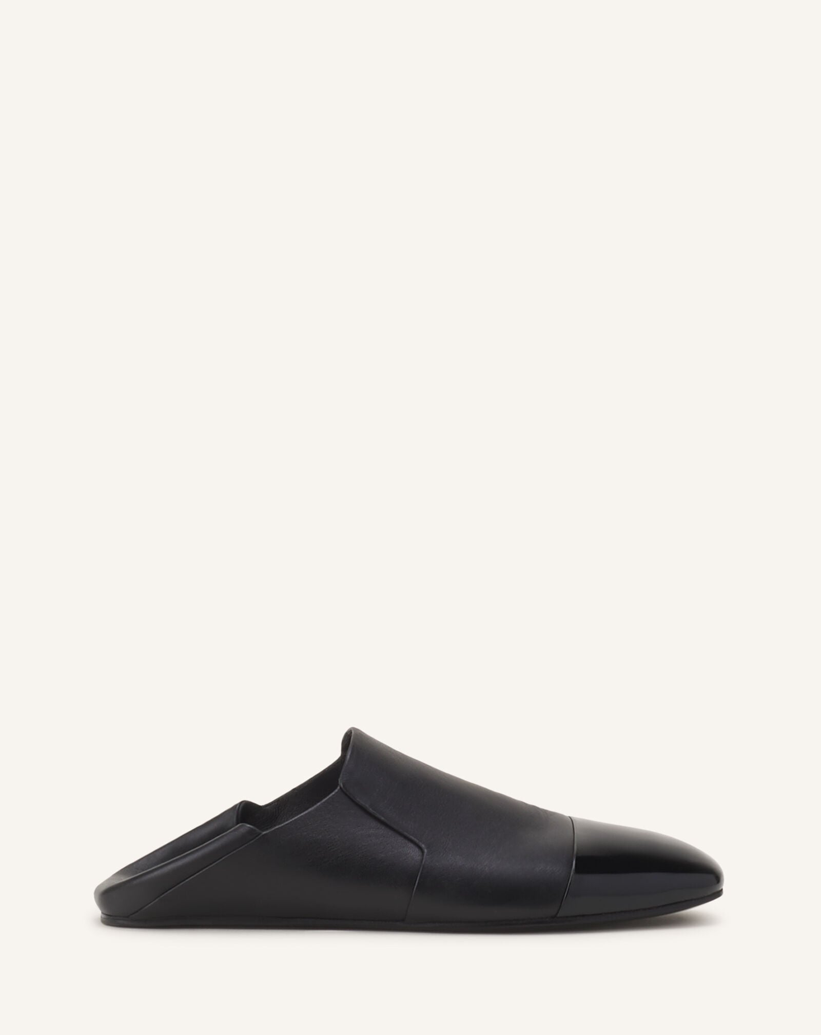 SLIPPER NAPPA AND PATENT LEATHER Lanvin SLIPPER NAPPA AND PATENT LEATHER Black FMSHGL08NAVEA26