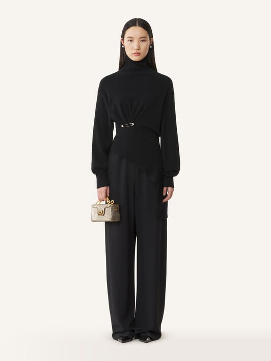 PULL EN LAINE ET CACHEMIRE Lanvin PULL EN LAINE ET CACHEMIRE Noir RWPO0004K065H25