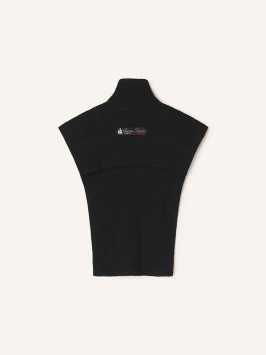 LANVIN SIGNATURE COLLAR IN CASHMERE Lanvin LANVIN SIGNATURE COLLAR IN CASHMERE Black AMSAVCO43WSIH26