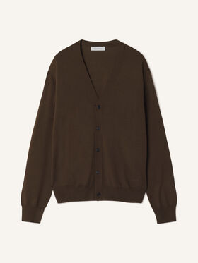 Lanvin CARDIGAN CLASSIQUE EN LAINE MÉRINOS Ebene RMCA0005K099A26