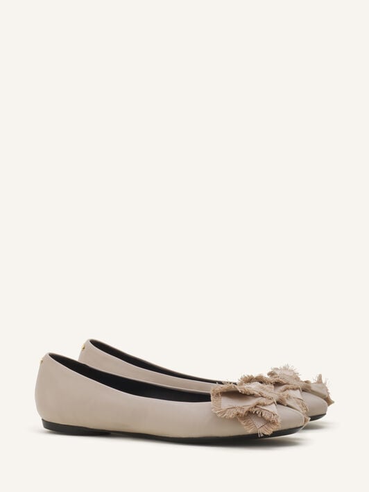 THE BOW BALLERINA FLAT Lanvin THE BOW BALLERINA FLAT Sand FWBAMB0GNAPPA26