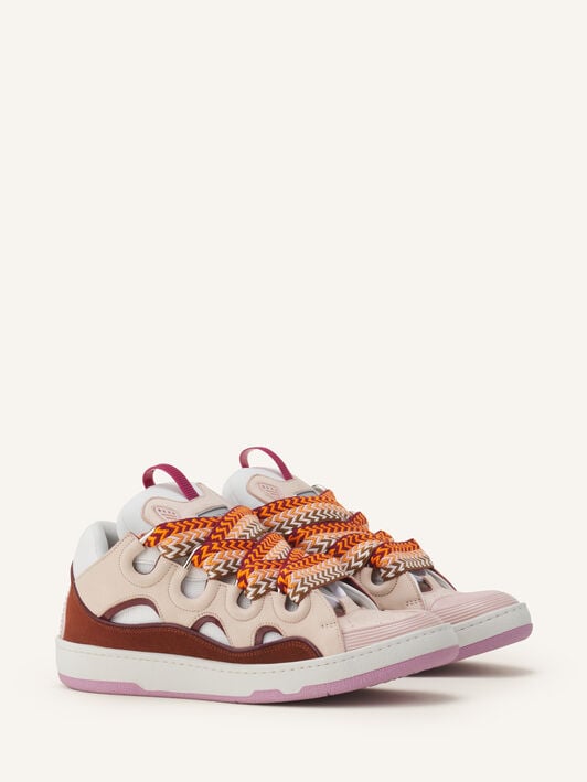 SNEAKERS CURB IN PELLE Lanvin SNEAKERS CURB IN PELLE Rosa Chiaro/Cammello FUSKDK12BICOE25