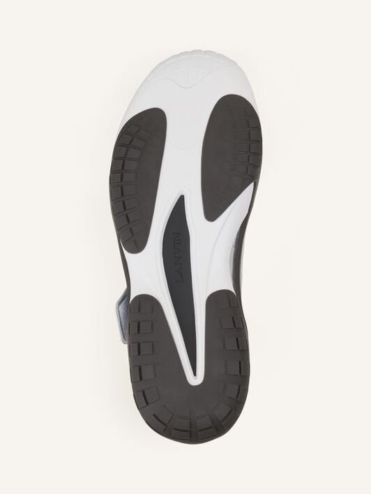 SNEAKER LNV1 EN CUIR METALLISE FROISSE Lanvin SNEAKER LNV1 EN CUIR METALLISE FROISSE Noir/Argent FUSKDK0IKNMCE26