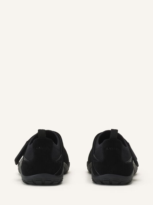 Lanvin SNEAKER LNV1 EN SUEDE TRICOTE Noir/Noir FUSKDK0IKNSUE26