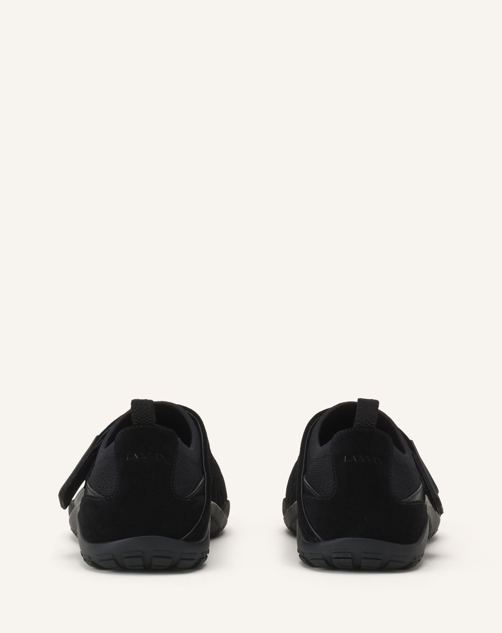 Lanvin SNEAKER LNV1 EN SUEDE TRICOTE Noir/Noir FUSKDK0IKNSUE26