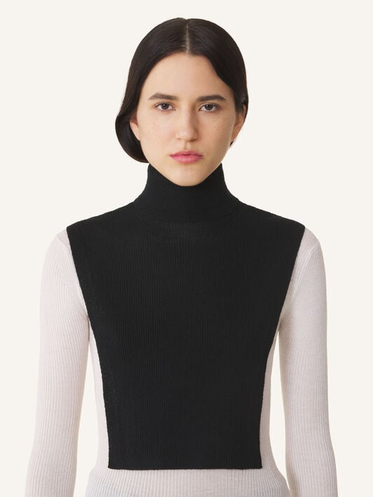 LANVIN SIGNATURE COLLAR IN CASHMERE Lanvin LANVIN SIGNATURE COLLAR IN CASHMERE Black AMSAVCO43WSIH26