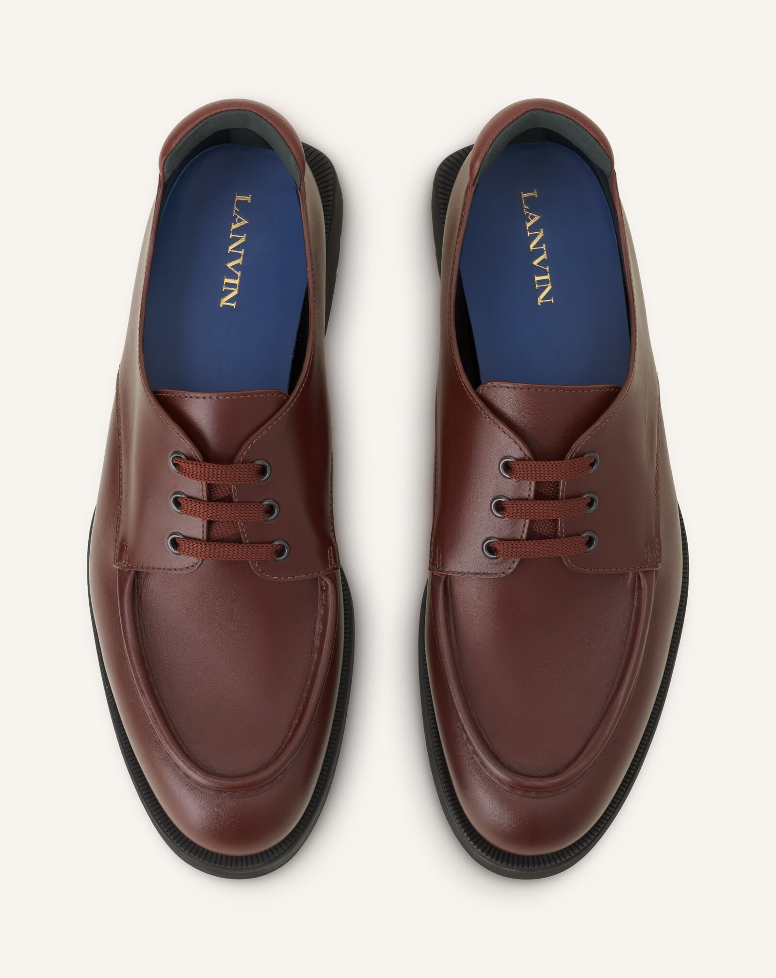 DERBY SHOES IN SOFT LEATHER Lanvin DERBY SHOES IN SOFT LEATHER Brown FMSHGY00VITEA26