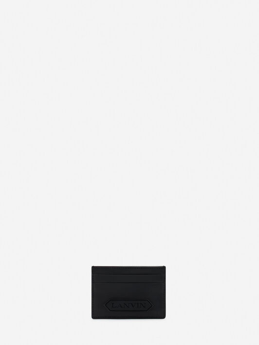 Lanvin PORTE-CARTES LANVIN SIGNATURE EN CUIR Noir LMSLSWC3TOPSP24