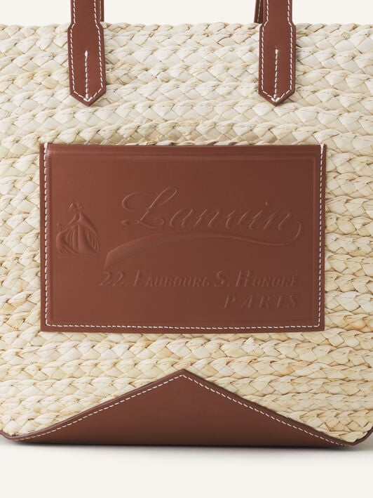 BORSA A CESTINO MEDIA CATCH BY LANVIN Lanvin BORSA A CESTINO MEDIA CATCH BY LANVIN Ecru/Cognac LWBGLPAMMACAP26