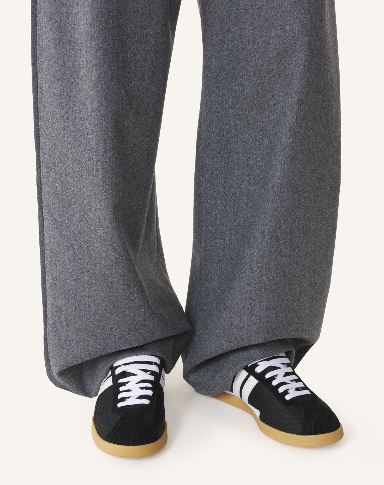 Lanvin SNEAKERS GLEN 2.0 EN NYLON Noir/Blanc FUSKZL01NYSQA26