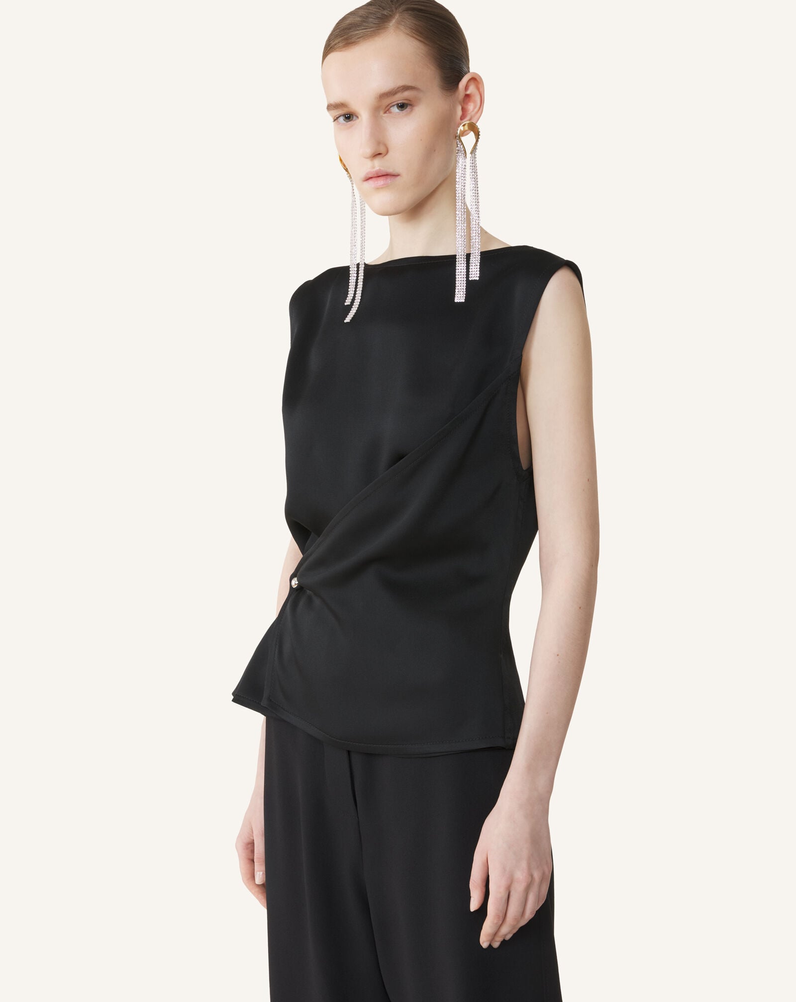 SLEEVELESS BUTTONED TOP Lanvin SLEEVELESS BUTTONED TOP Black RWTO00126390A26