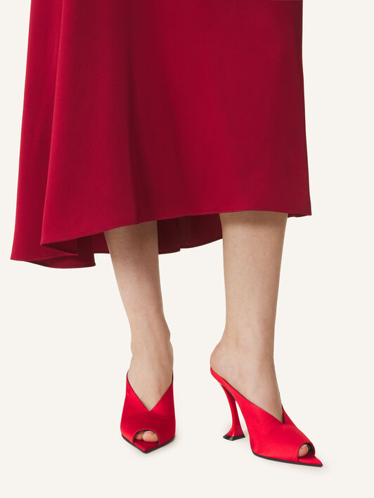 MULES MIDNIGHT STEP AUS SATIN Lanvin MULES MIDNIGHT STEP AUS SATIN Rot FWPUGA0DSATIH25