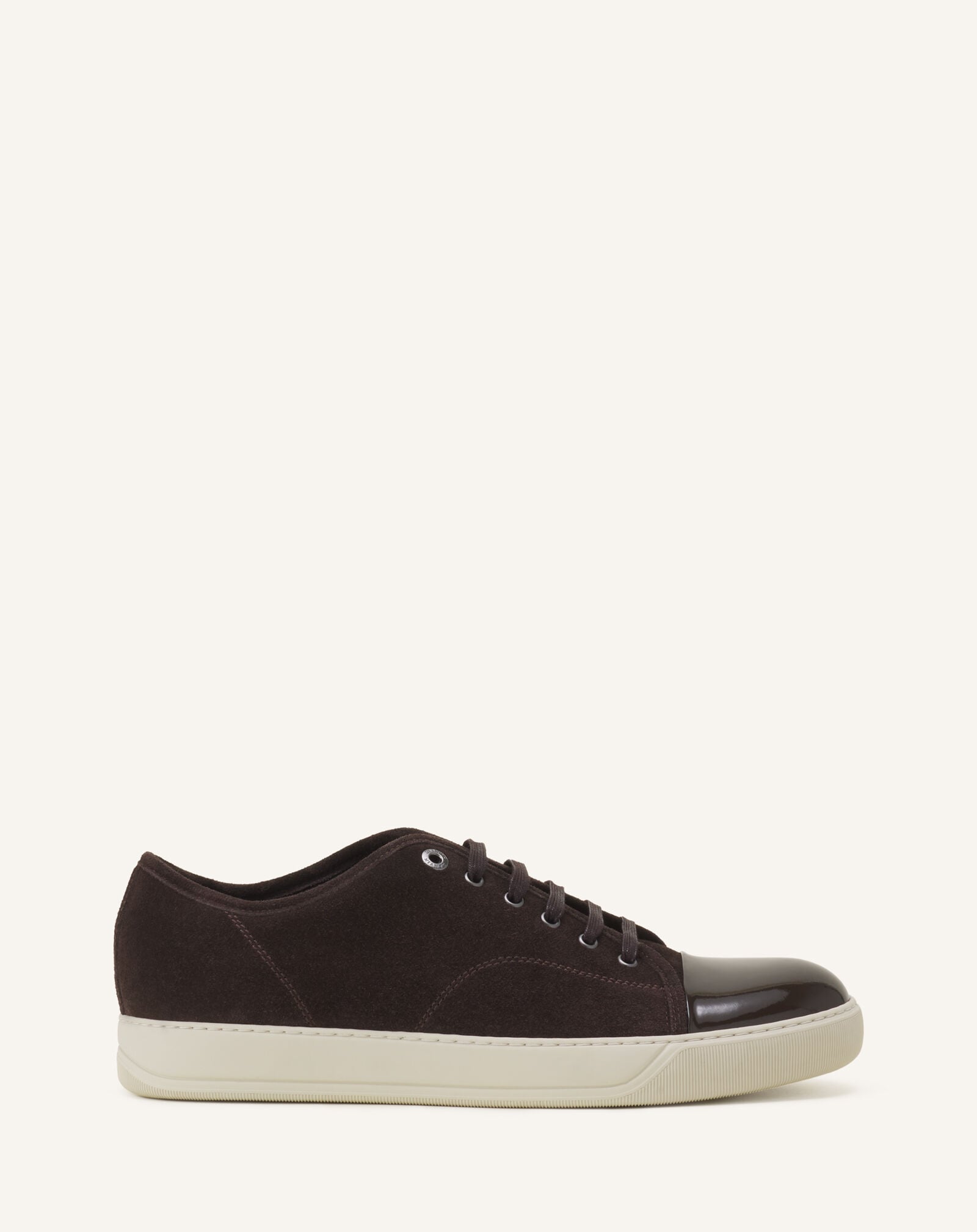 SNEAKERS DBB1 EN CUIR VERNI ET DAIM Lanvin SNEAKERS DBB1 EN CUIR VERNI ET DAIM Marron/Écru FMSKDBB1VBALP15