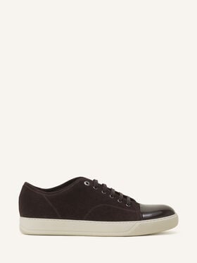 DBB1 SNEAKERS IN PATENT LEATHER AND SUEDE Lanvin DBB1 SNEAKERS IN PATENT LEATHER AND SUEDE Brown/Ecru FMSKDBB1VBALP15