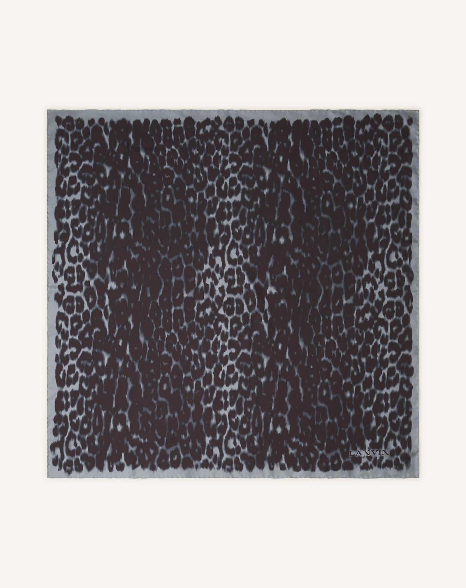 CARRÉ EN SOIE IMPRIMÉ LÉOPARD Lanvin CARRÉ EN SOIE IMPRIMÉ LÉOPARD Gris AWSARFO11SLPH25