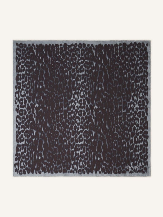 CARRÉ EN SOIE IMPRIMÉ LÉOPARD Lanvin CARRÉ EN SOIE IMPRIMÉ LÉOPARD Gris AWSARFO11SLPH25