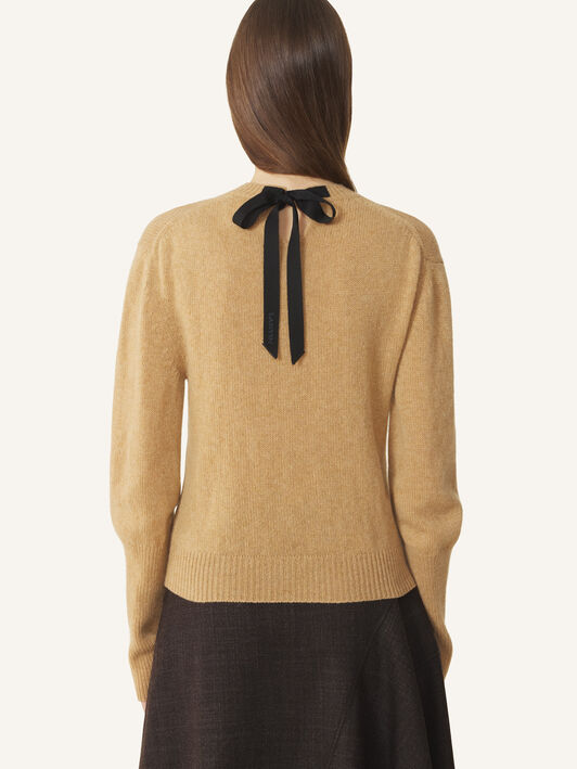 Lanvin GROS-GRAIN KNOT DETAIL JUMPER Cappuccino RWPO0016K113A26