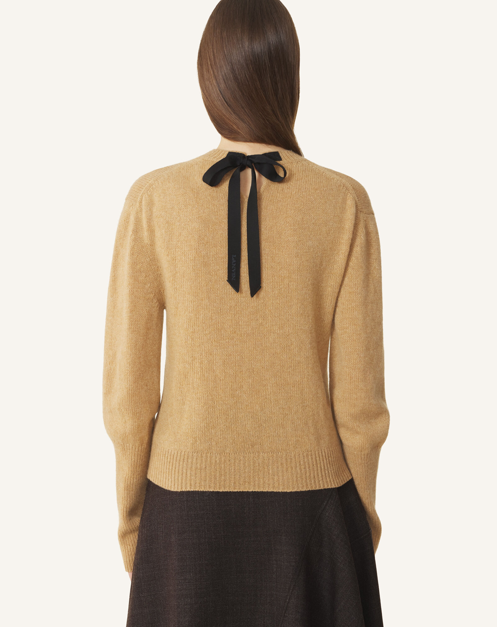 Lanvin GROS-GRAIN KNOT DETAIL JUMPER Cappuccino RWPO0016K113A26