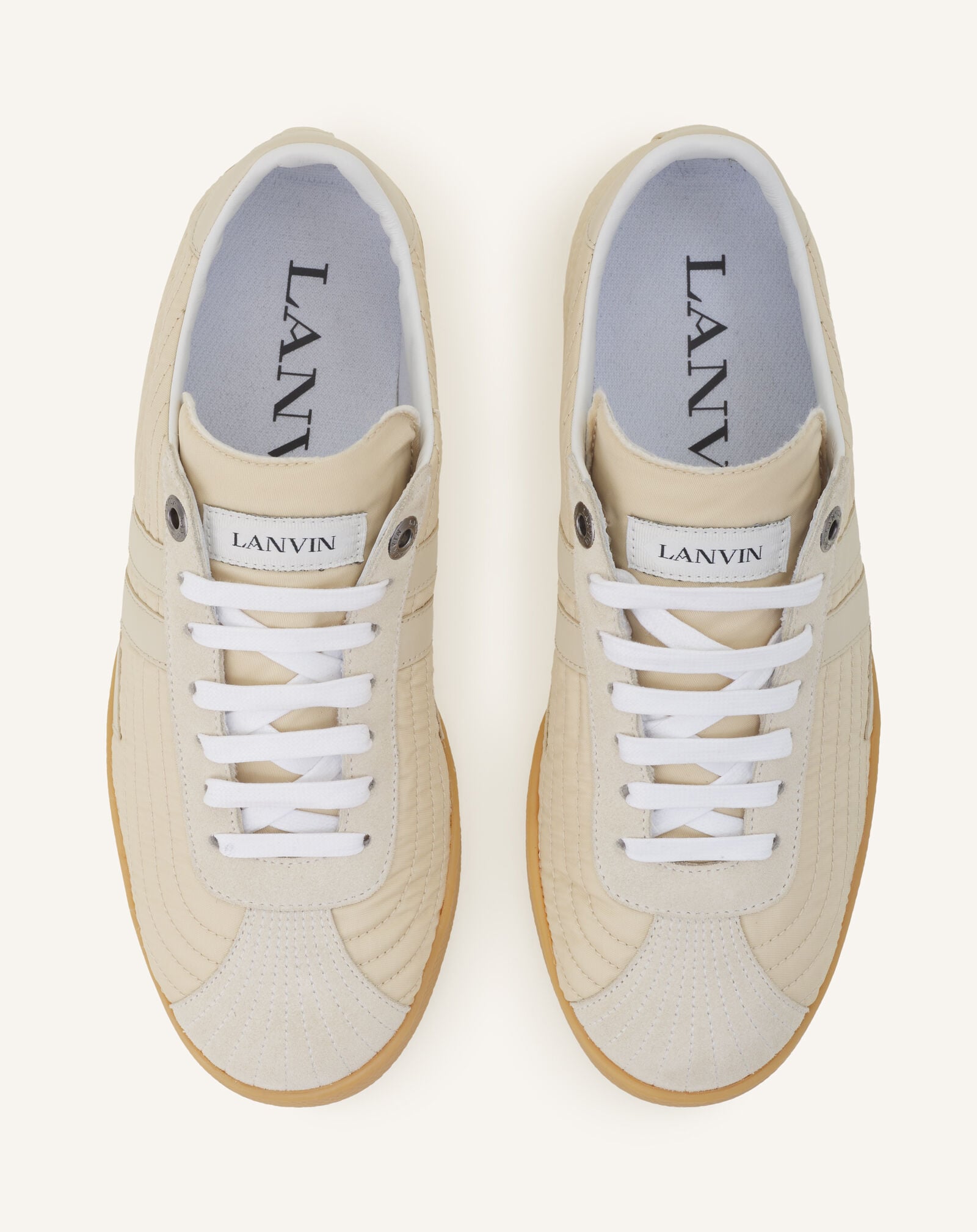 Lanvin SNEAKERS GLEN 2.0 EN NYLON Écru/Beige FUSKZL01NYSQA26