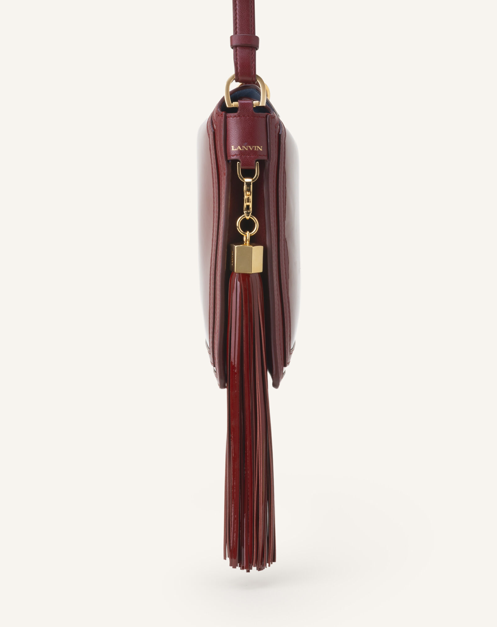 Lanvin LEATHER POMPOM BAG CHARM Garnet LWSLJYP2GLCAA26