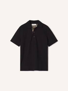 Lanvin POLO EN COTON PIQUÉ Noir RMPL0006J062A26
