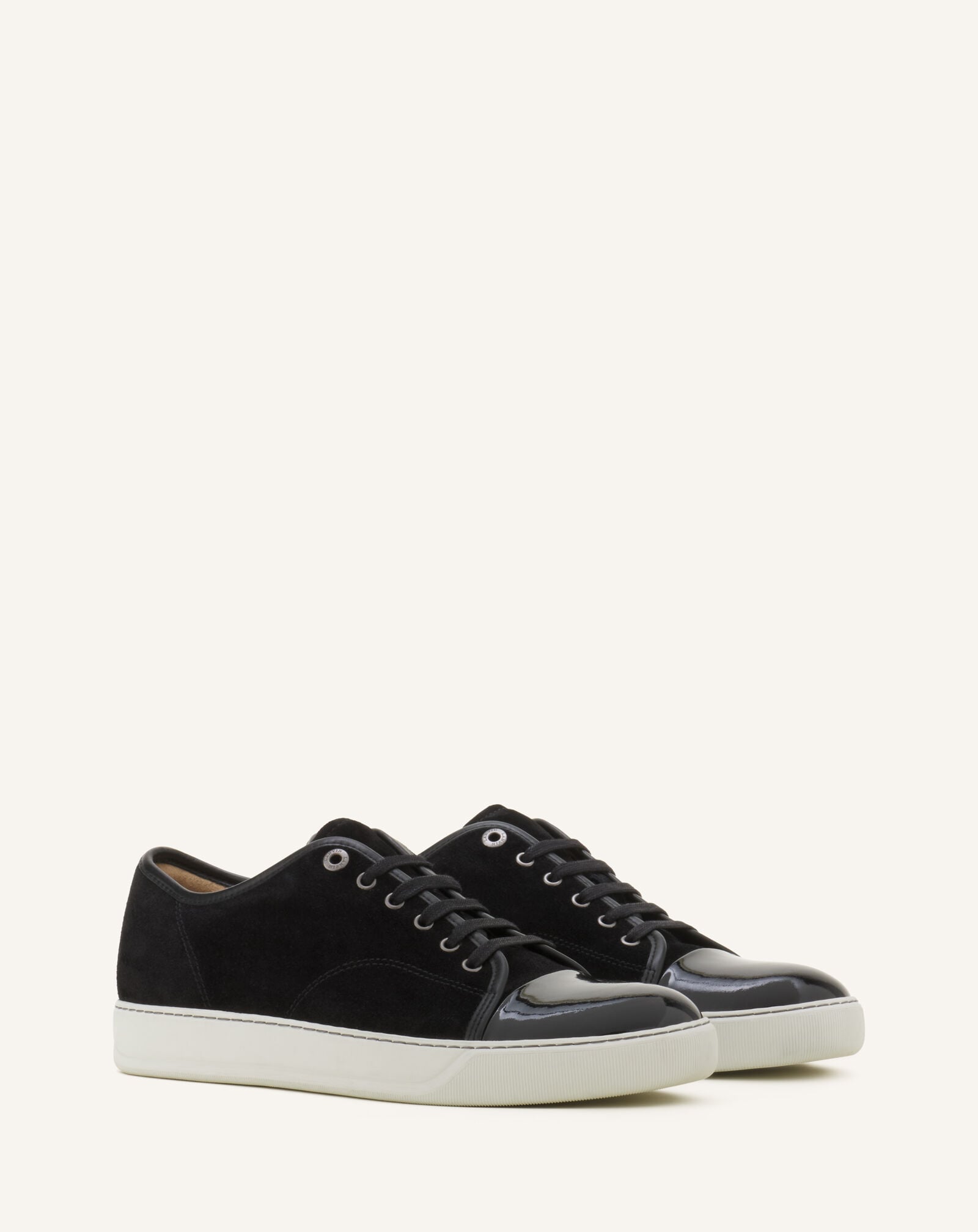 SNEAKERS DBB1 EN SUEDE ET CUIR VERNIS Lanvin SNEAKERS DBB1 EN SUEDE ET CUIR VERNIS Noir FMSKDBB1VBALP15
