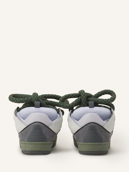 SNEAKERS CURB EFFET SERPENT EN CUIR Lanvin SNEAKERS CURB EFFET SERPENT EN CUIR Gris clair/Vert FUSKDK12DRCOH25