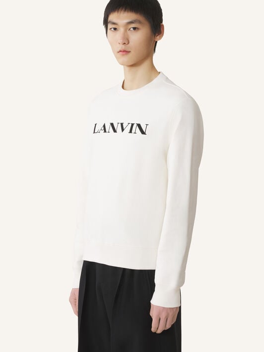 SWEATSHIRT LANVIN AUS BESTICKTER BAUMWOLLE Lanvin SWEATSHIRT LANVIN AUS BESTICKTER BAUMWOLLE Naturweiß RMSS0001F300H25