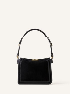 BORSA COMPAGNON 20 IN CAMOSCIO Lanvin BORSA COMPAGNON 20 IN CAMOSCIO Nero LWBGLRPMNUAYP26