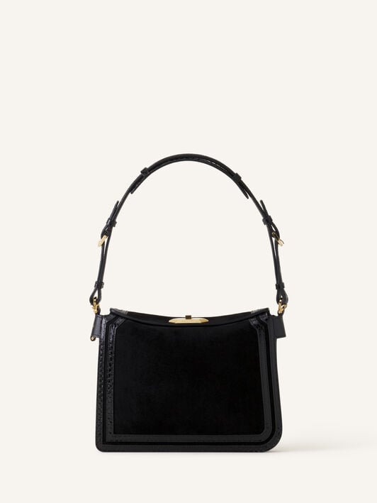 COMPAGNON 20 BAG IN SUEDE Lanvin COMPAGNON 20 BAG IN SUEDE Black LWBGLRPMNUAYP26