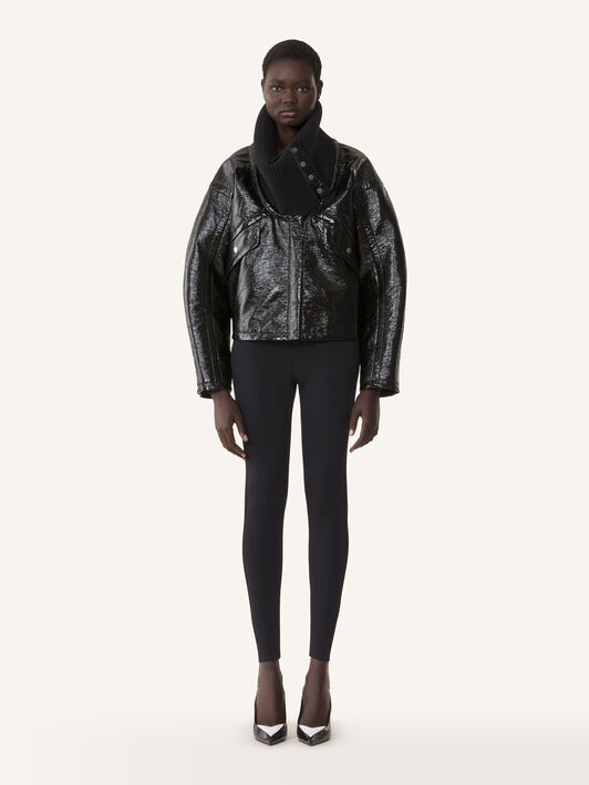 Lanvin ABRIGO CORTO DE VINILO Negro RWCO00236378A26